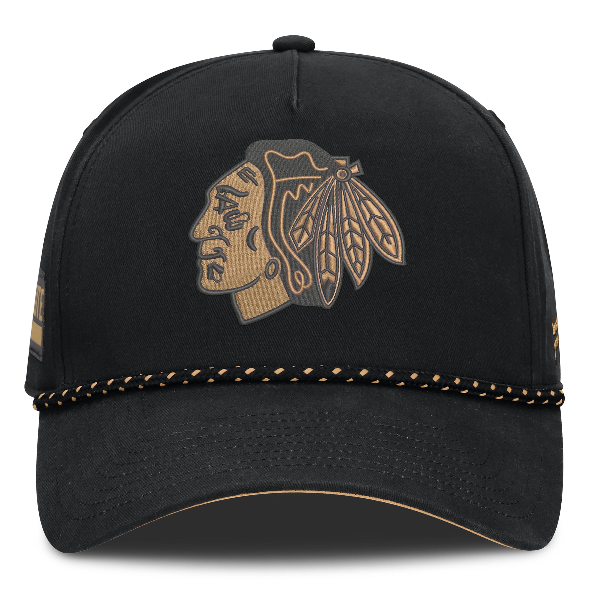 Men's Fanatics Black Chicago Blackhawks Military Appreciation Authentic Pro A-Frame Adjustable Hat